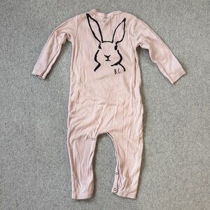 Bobo Choses Light Pink Onesie with bunny